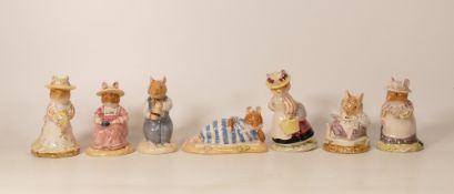 Royal Doulton Seconds Brambly Hedge figures Old Mrs Eyebright DBH9, Lady Woodmouse DBH5, Mr Toadflax