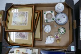 A mixed collection of items to include Bourne Arts Brambly Hedge Prints, Masons Chartreuse pattern