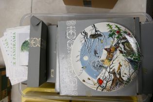 A collection of Wedgwood for Bradford Exchange Boxed collectors plates with landscape themes, with