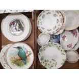 A mixed collection of ceramic items to include decorative wall plates, masons millenium plate,