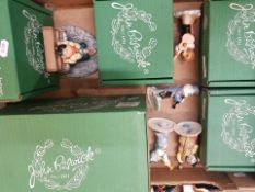 Boxed Beswick catband figures to include Fat Cat CC9, Feline Flamenco CC7, Ratcatcher Bilk CC4,