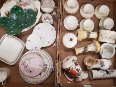 A mixed collection of ceramic items to include Royal Crown Derby 'Derby Posies' tea strainer and