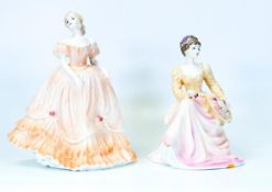 Coalport Ladies of Fashion Figures Lady in Lace & Louisa(2)