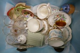 A mixed collection of items to include Carltonware pin dishes, Royal Albert items, Aynsley