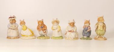 Royal Doulton Seconds Brambly Hedge figures Primrose Woodmouse DBH8, Mrs Apple DBH3, Conker DBH21,
