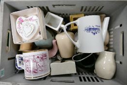 A collection of Wade Items removed from Wade Archives to include Large Adverting Mug, Trinket boxes,
