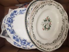 Ironstone Meat Platters including Wedgwood- 1 Tray