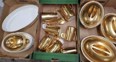 Royal Worcester Gold Lustre Dinnerware- 3 Trays