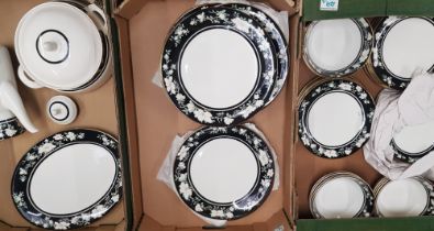 Royal Doulton Intrigue Dinner Set including dinner plates (12), side plates, vegetable tureen,