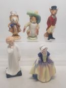 A collection of ceramic figures to include Royal Doulton Huntsman Fox figure, Royal Doulton
