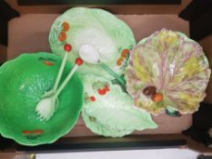 Carltonware and Beswick Cabbage Service Bowls (9 pieces)- 1 Tray