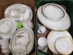 A mixed Collection of Royal Doulton Dinnerware including Twilight Rose, Belmont- 2 Trays