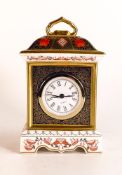 Royal Crown Derby clock standing 18cm tall