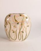 Anita Harris Snowdrop lustre purse vase. Gold signed to base, height 12cm
