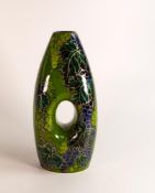 Anita Harris large vineyard peephole vase. Gold signed to base, height 32.5cm