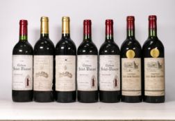 Seven Bottles of Vintage Wine to include 1990 Chateau Saint Vincent, 1996 Chateau Du Gazin, & 1995