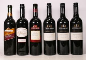 Four Vintage Bottles of Lindemans Shiraz & Cabernet Sauvignon together with similar Kendall