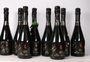 Eight bottles Pieroth Rotgold Sekt German Red Sweet Wine(8)