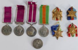 Nine medal WWII group awarded to 1425029 Sgt H Tonks R.A. Includes Long Service & Good conduct medal