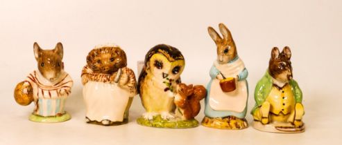 Boxed Royal Albert Beatrix Potter figures to include Old Mr Brown, Mrs Tittlemouse, Mrs Tiggywinkle,
