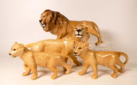 Beswick Lion family including 2 cubs 2089, 2097 & 298(4)