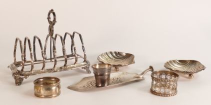 Various items of damaged UK hallmarked sterling silver, weight 455g.