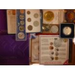 A Collection of Royal Commemorative Coins, similar Russian Tokens & Decimal Coin sets