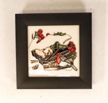 Moorcroft Trial Hidden Robin Plaque, 14.5cm