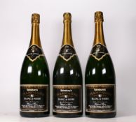 Three Magnums of Sainsbury's Blanc De Noirs Brut Champagne(3)