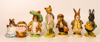 Beswick Bp4 Beatrix Potter figures to include Hunca Munca, Foxy Whiskered Gentleman , Benjamin