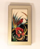 Moorcroft Satin Flower plaque. Dated 2008. Height 25cm x 15cm