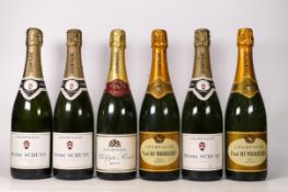 A collection of vintage Champagnes inccluding Henri Schuss, Philippe Reiner & Paul Humbrieres(6)