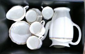 15 piece Royal Crown Derby coffee set A1300 Chelsea Blue pattern. Includes large size coffee pot