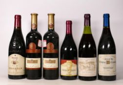 Six Bottles of Vintage Wines to include Pascal Gigonda's , 1989 Chateau Du Grand Moulas, 2003