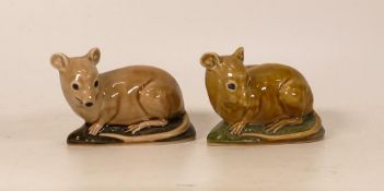 Two Wade Dunstable fair figures Timid Mouse. One marked sample to base and stamped property of wade.