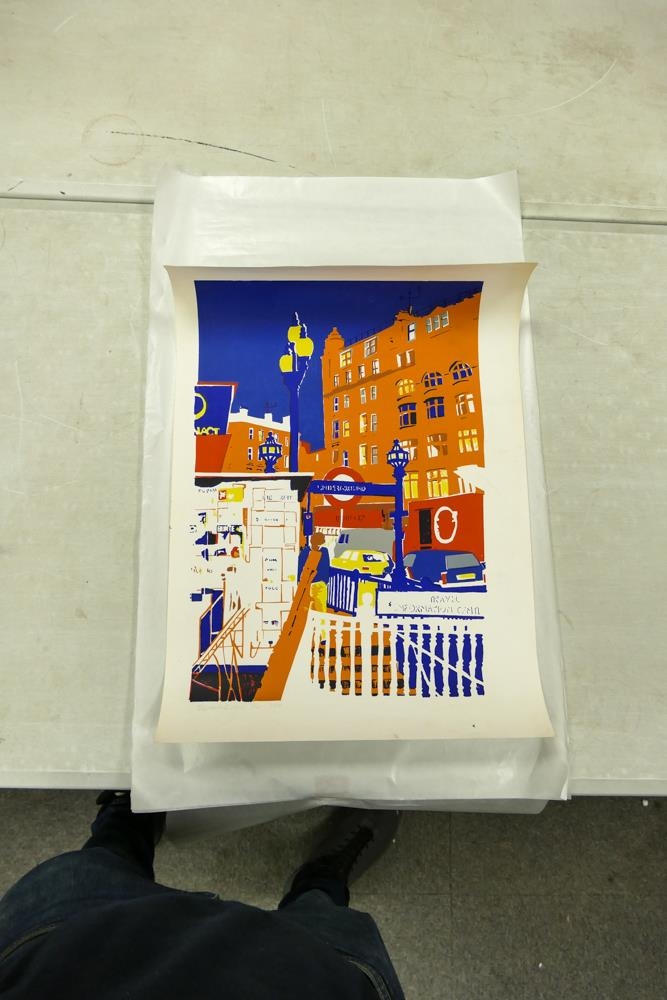 Un Mounted Elizabeth Baranov signed & dated limited edition screen print of London Underground, 64 x - Image 3 of 3