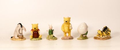 Royal Doulton Winnie The Pooh figures to include Pooh & the Honey Pot Wp1, Eeyore Birthday Wp14,