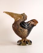 Burslem pottery Albert Grotesque bird signed Andrew Hull, inspired by Martin Bros