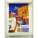 Un Mounted Elizabeth Baranov signed & dated limited edition screen print of London Underground, 64 x