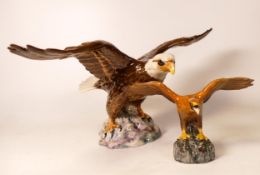 Beswick bald eagle model 1018 & Eagle on Rock 2307(2)