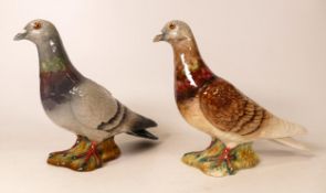 Beswick Pigeon Grey 1383 & Brown 1383 (2)