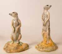 Beswick pair Meercats 1996 limited editions