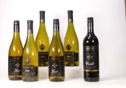 Six Bottles of Vintage Wine to include 2011 Hardys Crest Cabernet Shiraz Merlot, & 2003 Hardys Crest