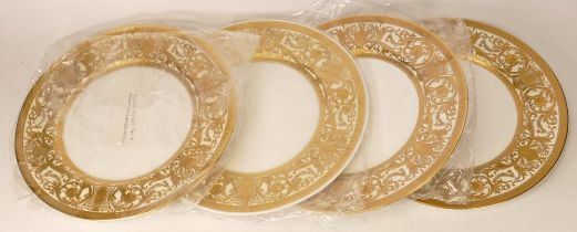 De Lamerie Robert Adam Pattern Set of 4 Cream 27cm Dinner Plates(4)