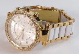 Michael Kors designer chronograph style quartz wristwatch, boxed.