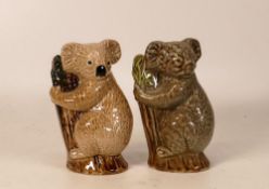 Two Wade Koala bears made for Dunstable fair 1997. One unmarked and in a different colourway. Height