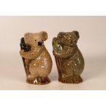 Two Wade Koala bears made for Dunstable fair 1997. One unmarked and in a different colourway. Height