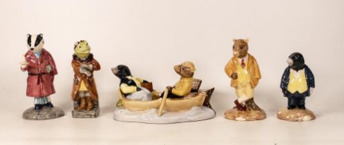 Beswick Wind in the Willows figures Badger WIW3, Ratty WIW4, Mole WIW5, Toad WIW2 and On the river