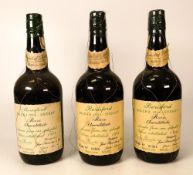 Three Bottles Vintage Sherry including Berisford Solera Rare Amontillado Cream Sherry (3)