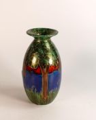 Anita Harris Bluebell minos vase. Gold signed to base, height 21cm